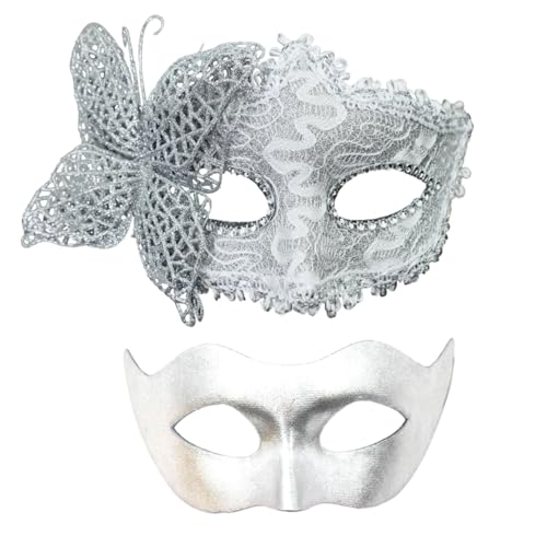 ZEPFJHE Paar Maskerade Maske Für Männer Frauen Halloween Hochzeit Halbgesicht Maskerade Kostümmaske Masquerade Kostümzubehör ZEPFJHE Paar Maskerade Maske Für Männer Frauen Halloween Hochzeit Halbgesicht Maskerade Kostümmaske Masquerade Kostümzubehör von ZEPFJHE