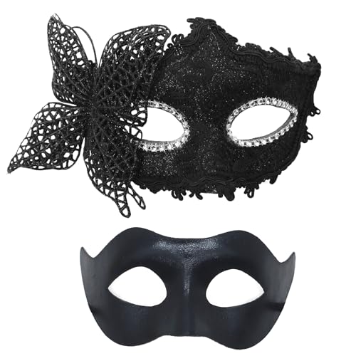ZEPFJHE Paar Maskerade Maske Für Männer Frauen Halloween Hochzeit Halbgesicht Maskerade Kostümmaske Masquerade Kostümzubehör ZEPFJHE Paar Maskerade Maske Für Männer Frauen Halloween Hochzeit Halbgesicht Maskerade Kostümmaske Masquerade Kostümzubehör von ZEPFJHE