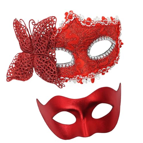 ZEPFJHE Paar Maskerade Maske Für Männer Frauen Halloween Hochzeit Halbgesicht Maskerade Kostümmaske Masquerade Kostümzubehör ZEPFJHE Paar Maskerade Maske Für Männer Frauen Halloween Hochzeit Halbgesicht Maskerade Kostümmaske Masquerade Kostümzubehör von ZEPFJHE
