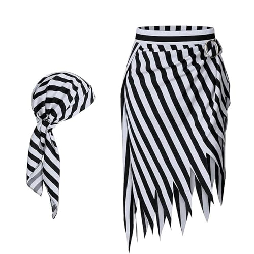 ZEPFJHE Piratenkostüm-Zubehör, Bandana, Kopftuch, Rock für Halloween, Karneval, Verkleidung, Cosplay, Party, Halloween, Cosplay, Kostüme, 2 Stück ZEPFJHE Piratenkostüm-Zubehör, Bandana, Kopftuch, Rock für Halloween, Karneval, Verkleidung, Cosplay, Party, Halloween, Cosplay, Kostüme, 2 Stück von ZEPFJHE