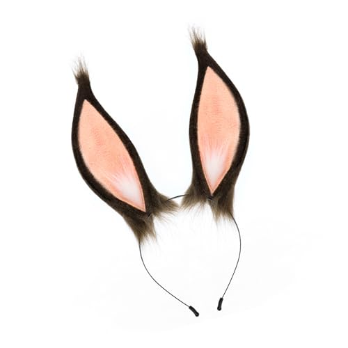ZEPFJHE Plüsch-Hasen-Ohr-Accessoire für Kostüme, Rollenspiele und Halloween-Events, weiche Tierohren-Haarbänder, Plüsch-Ohren, Stirnbänder von ZEPFJHE