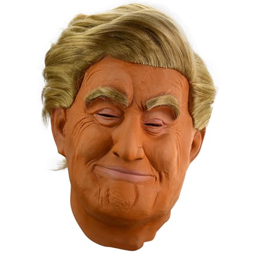 ZEPFJHE Präsidentschaftskopfbedecker Halloween Celebrity Cosplay Kopfbedeckung Full Head Face Halloween Kostümzubehör Für Erwachsene von ZEPFJHE