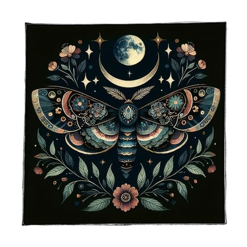 ZEPFJHE Schmetterlingsblume Tarots Tischdecke Gotteskarten Karten Tuch Wandteppich Astrologie Hexerei Deck Stoffdekoration von ZEPFJHE