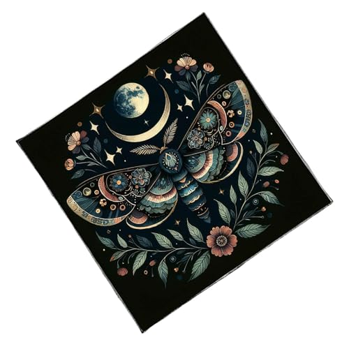 ZEPFJHE Schmetterlingsblume Tarots Tischdecke Gotteskarten Karten Tuch Wandteppich Astrologie Hexerei Deck Stoffdekoration von ZEPFJHE