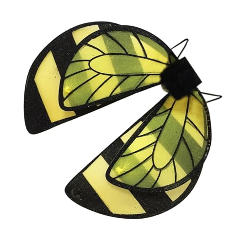 ZEPFJHE Schmetterlingsflügel-Bienen-Kostüm-Set mit Haarreif, Halloween-Cosplay-Zubehör, Schmetterling, Halloween, mit Stirnband ZEPFJHE Schmetterlingsflügel-Bienen-Kostüm-Set mit Haarreif, Halloween-Cosplay-Zubehör, Schmetterling, Halloween, mit Stirnband von ZEPFJHE
