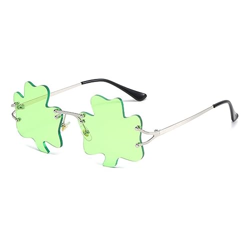 ZEPFJHE Street Women Irish Clovers Shape Frame Creatively Glasses Male Hip-Hop Trend Green Color Lens for Adult, C4, Wie Beschrieben ZEPFJHE Street Women Irish Clovers Shape Frame Creatively Glasses Male Hip-Hop Trend Green Color Lens for Adult, C4, Wie Beschrieben von ZEPFJHE