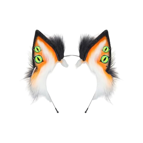 ZEPFJHE Teufelsohr, Halloween-Haarband, Rollenspiel, Haar-Accessoire, Plüschtier, Haarreifen für Anime-Themen-Events, Verkleidungen, Plüsch-Rollenspiel-Haarband für Halloween von ZEPFJHE