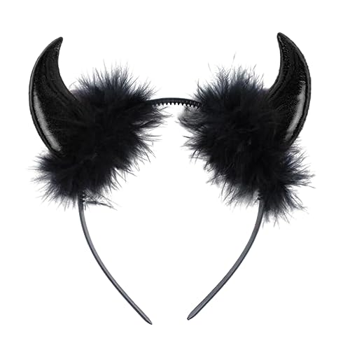 ZEPFJHE Tier-Teufels-Stirnbänder, schwarz, Cartoon, cooles Horn, Haarreifen, überwältigende Haar-Accessoires, Party, Cosplay, Foto-Requisiten ZEPFJHE Tier-Teufels-Stirnbänder, schwarz, Cartoon, cooles Horn, Haarreifen, überwältigende Haar-Accessoires, Party, Cosplay, Foto-Requisiten von ZEPFJHE