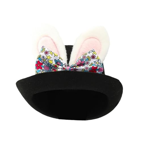 ZEPFJHE Trendsetzender Hut mit flacher Krempe und Hasenohren, modernes Tragen, elegantes Kaninchenohr für Bühnenshows, Kinderkostüm, Kopfband von ZEPFJHE