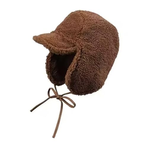 ZEPFJHE Übergroßer Kätzchen-Hut mit Ohren, Nieten, Schleifen, Skifahren, pelzige Mützen, Cartoon-Foto-Requisiten, Outdoor-Kopfwickel für Halloween, Pelzhut für Damen und Herren von ZEPFJHE