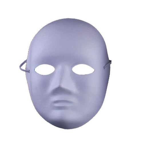ZEPFJHE Vollgesichtspapier, weiß, Halloween, Cosplay, bemalbar, für Männer und Frauen, Cosplay-Party ZEPFJHE Vollgesichtspapier, weiß, Halloween, Cosplay, bemalbar, für Männer und Frauen, Cosplay-Party von ZEPFJHE
