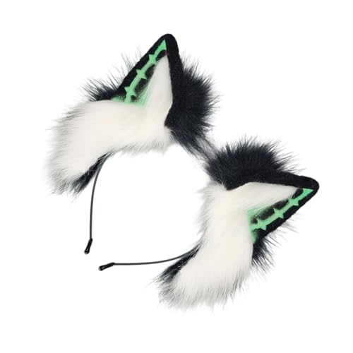 ZEPFJHE Weiches Plüsch-Haarband mit Wolfsohren, dunkle Serie, Rollenspiel-Kostüm, Haarreif, biegbar, Kopfbedeckung für Damen, Anime-Themen-Event ZEPFJHE Weiches Plüsch-Haarband mit Wolfsohren, dunkle Serie, Rollenspiel-Kostüm, Haarreif, biegbar, Kopfbedeckung für Damen, Anime-Themen-Event von ZEPFJHE