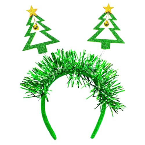 ZEPFJHE Weihnachtsbaum-Schneeflocken-Stirnband, Haarschmuck, einzigartiger Kopfschmuck für festliche Partys und Feiertage, Kinder-Weihnachts-Stirnband von ZEPFJHE