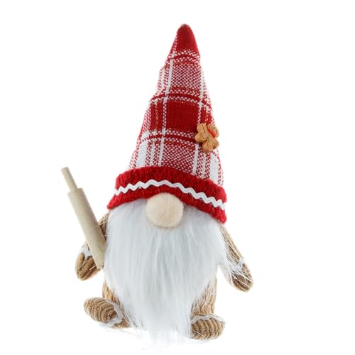 ZEPFJHE Weihnachtsgingerbreads Man Gnomes Plüschpuppen Schmücken Handgefertigte Festivalpuppen Für Urlaubsmittelstücke Tisch Dekore von ZEPFJHE