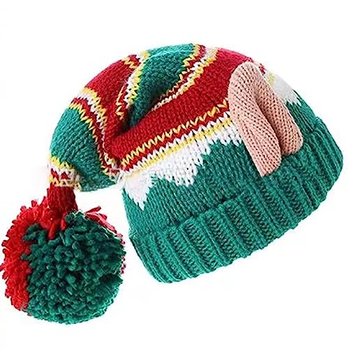 ZEPFJHE Weihnachtsmütze, gestrickt, Weihnachtsparty-Hut, PomPoms, Mütze, Navidad, Requisiten, Neujahrsparty-Hut, Erwachsene/Kinder ZEPFJHE Weihnachtsmütze, gestrickt, Weihnachtsparty-Hut, PomPoms, Mütze, Navidad, Requisiten, Neujahrsparty-Hut, Erwachsene/Kinder von ZEPFJHE