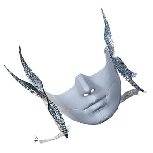 ZEPFJHE Winged Maskerade Maske Mechanische Maske Halbgesichtsmaske Für Frauen Männer Halloween Cosplay Masquerade Kostümzubehör von ZEPFJHE