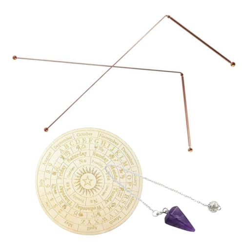 ZEPFJHE Wüstenstäbe Mit Pendel Und MAT Für Die Suche Nach Wasserschatz Spiritueller Führung Für Die Entdeckung Der Energielinienlinie ZEPFJHE Wüstenstäbe Mit Pendel Und MAT Für Die Suche Nach Wasserschatz Spiritueller Führung Für Die Entdeckung Der Energielinienlinie von ZEPFJHE