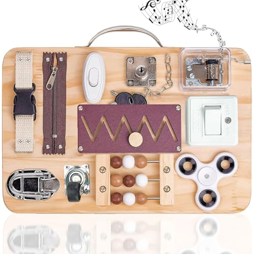 Demenz Aktivitäten für Senioren - Fidget Busy Board für Erwachsene mit Demenz - Alzheimer Aktivitäten - Geschenk für Menschen mit Alzheimer (Dementia Activities Board A) von ZERIFAM