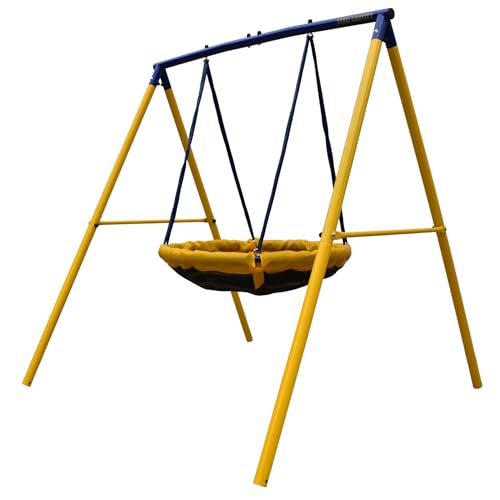Zero Gravity UFO Kids Schaukel Set mit robustem Metallrahmen. Garten Spaß für bis zu 2 Kinder von Sharpbody