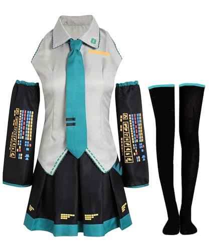 ZEROGOO Anime-Cosplay-Kostüm, Outfit, Oberrock, komplettes Set, für Damen, Halloween-Kostüm (Grau, Größe L) von ZEROGOO