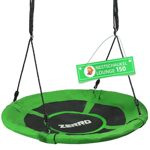ZERRO Nestschaukel Outdoor & Indoor bis zu 150kg Höhenverstellbare Ø120cm Netzschaukel für Kinder und Erwachsene,Grün ZERRO Nestschaukel Outdoor & Indoor bis zu 150kg Höhenverstellbare Ø120cm Netzschaukel für Kinder und Erwachsene,Grün von ZERRO