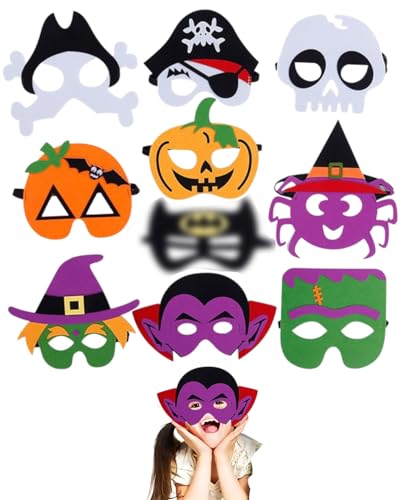 ZEXIJOW 10 Halloween Masken Bastelsets Kinder Halloween Kreativsets zum Basteln Kreative Kunsthandwerk Bastelhandwerk mit Elastisches Seil Geeignet für Kinder Halloween Karneval Geburtstag ZEXIJOW 10 Halloween Masken Bastelsets Kinder Halloween Kreativsets zum Basteln Kreative Kunsthandwerk Bastelhandwerk mit Elastisches Seil Geeignet für Kinder Halloween Karneval Geburtstag von ZEXIJOW