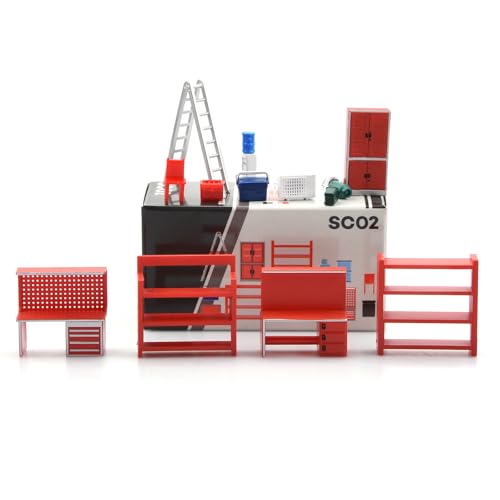Garagenwerkzeuge Dioramen Set für 1/64 Modellautos Garagenzubehör Modelldisplay Möbelwerkzeuge Garagenwerkzeuge Dioramen Set für 1/64 Modellautos Garagenzubehör Modelldisplay Möbelwerkzeuge von ZEZEFUFU