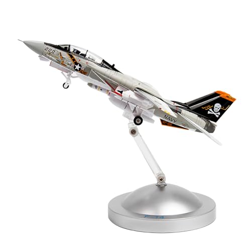 ZEZEFUFU 1:100 F-14A Tomcat Fighter Angriff Flugzeug Militärmodell Simulation Metall Flugzeug Modell für Sammlung Geschenk von ZEZEFUFU