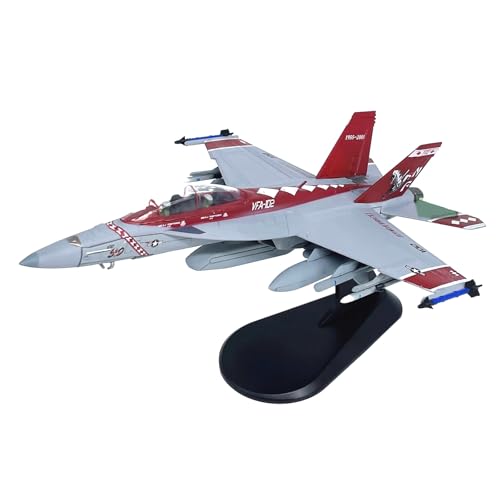 ZEZEFUFU 1:100 US Navy F/A-18 Super Hornet Strike Fighter Flugzeug VFA-102 Diamondbacks Modell Luftfahrt Wissenschaft Ausstellungsmodell von ZEZEFUFU