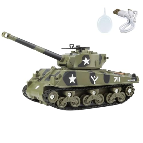 ZEZEFUFU 1:35 Alloy WWII USA M4 Sherman Medium Tank Model Armored Vehicle Science Exhibition Model von ZEZEFUFU