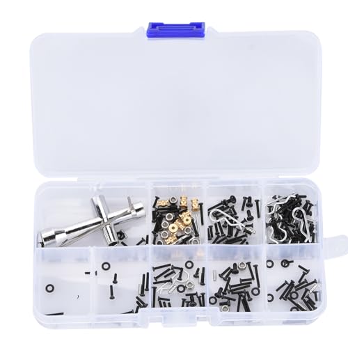 ZEZEFUFU 252PCS RC Auto Edelstahl Schrauben Kit Ersatz Zubehör DIY Teile für Axial SCX24 RC Auto von ZEZEFUFU