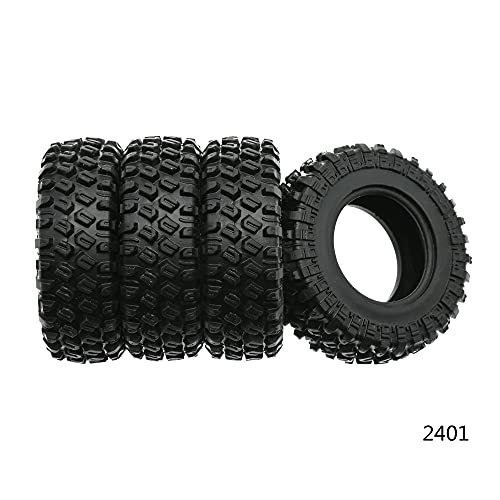 ZEZEFUFU 4 x 1.0 Weichgummi-Reifen für 1/24 RC Axial SCX24 90081 AXI00002 C10 von ZEZEFUFU