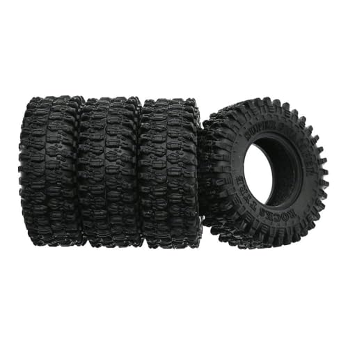ZEZEFUFU 4 x 1.0 Weichgummi-Reifen für 1/24 RC Axial SCX24 90081 AXI00002 C10 von ZEZEFUFU