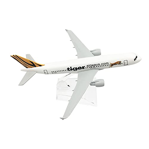 ZEZEFUFU Airbus Singapur Tiger A320 Flugzeugmodell, Maßstab 1:400, Simulationslegierung, Flugzeugmodell, Luftfahrt, Wissenschaft, Ausstellung, Modell, 16 cm von ZEZEFUFU