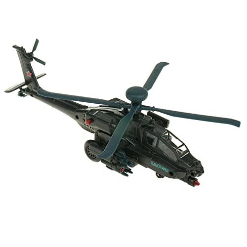 ZEZEFUFU Legierung Maßstab 1:64 Genauer Maßstab Modellflugzeug Hubschrauber Modell mit Zurückziehen, Licht und Sound für Sammler und Enthusiasten von ZEZEFUFU