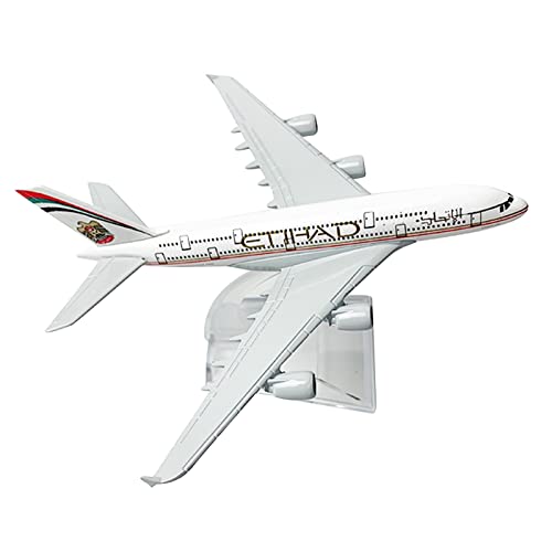 ZEZEFUFU Simulation A380 Etihad Airways Flugzeug Modell Metall Flugzeug Modell 1/400 Maßstab Home Office Dekoration Geschenke von ZEZEFUFU