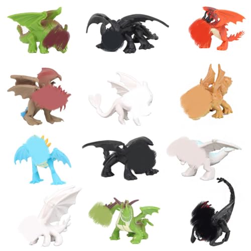 ZGCXRTO 12 Stück Dragon Trainer Figuren,Mini PVC Drachen Kinder Spielzeug,Drachen Statue Kuchen Topper Action-Figuren,Realistische Drachen Spielzeug Figuren Für Mädchen Jungen Und Kinder ZGCXRTO 12 Stück Dragon Trainer Figuren,Mini PVC Drachen Kinder Spielzeug,Drachen Statue Kuchen Topper Action-Figuren,Realistische Drachen Spielzeug Figuren Für Mädchen Jungen Und Kinder von ZGCXRTO