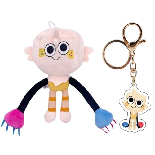 ZGCXRTO Dandy Game Plüschtier,Horror World Games Plüschspielzeug und Schlüsselanhänger,Dandy Scary Game Plush Toy Stuffed Plush Animal Doll Pillow Geschenke für Jungen, Mädchen, Kinder (Beige) von ZGCXRTO