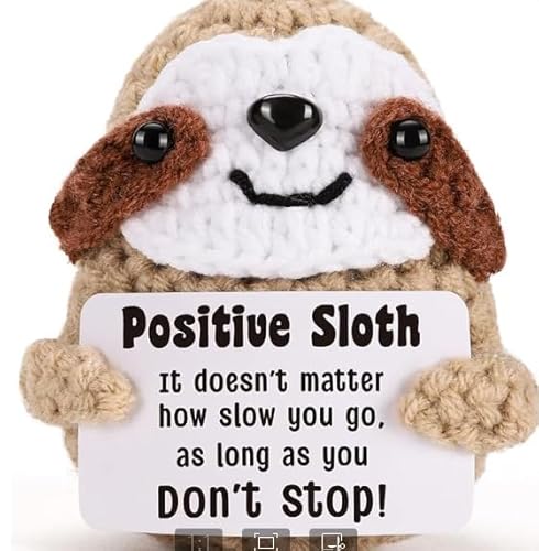 ZGCXRTO Gehäkelte Kuscheltiere Faultier und Schlüsselanhänger,Strickpuppe Positiv Häkeltier, Strickpuppe mit Positivkarte,Geeignet zur Dekoration Oder Als Geschenk für Freundinnen ZGCXRTO Gehäkelte Kuscheltiere Faultier und Schlüsselanhänger,Strickpuppe Positiv Häkeltier, Strickpuppe mit Positivkarte,Geeignet zur Dekoration Oder Als Geschenk für Freundinnen von ZGCXRTO