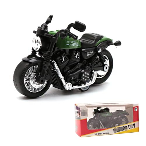 ZGCXRTO Legierung Motorrad Spielzeug, Hoch Simulation Motorrad Modell, Pull-Back Fahrzeug Spielzeug für Kinder Intellektuelles Spielzeug Geschenkset (grüner) von ZGCXRTO
