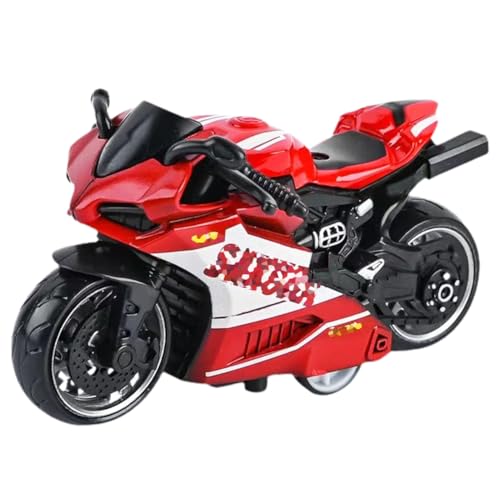 ZGCXRTO Legierung Motorrad Spielzeug, Spielzeugauto für Kinder, Simulation Motorrad Modell, Motorrad Dekoration, Miniaturfahrzeug, Geschenke für Kinder, Rot von ZGCXRTO