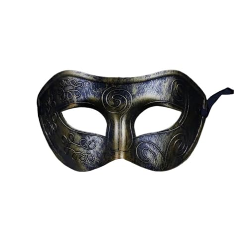 ZGCrumphant 1 Stück Maske Antik Gold und Silber Flachkopfmaske Ball Party Versammlung Männer und Frauen Halbmaske Dekoration für Party(Bronze and gold) von ZGCrumphant