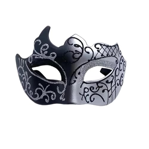ZGCrumphant Antike Masken, Maskerade, halbe Gesichtsmaske, Kostüm, Partyzubehör, Masken, Dekoration for Damen und Herren für Party(Silver 2) von ZGCrumphant