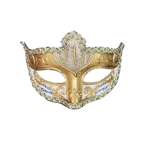 ZGCrumphant Elegante gefälschte halbe Gesichtsmaske for Erwachsene, Männer und Frauen, Maskerade, Musik, Kongress, Show, Party, Dekoration für Party(2) von ZGCrumphant