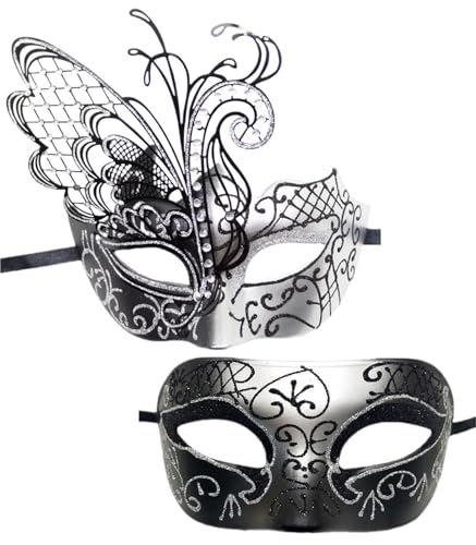 ZGCrumphant Maskerade-Ball-Maske, venezianische Metallmaske, Mystery-Maske, Party-Kostüm-Ballmaske für Party(Type 1) von ZGCrumphant
