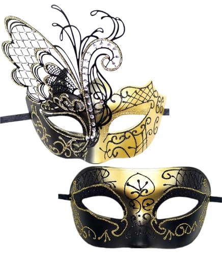 ZGCrumphant Maskerade-Ball-Maske, venezianische Metallmaske, Mystery-Maske, Party-Kostüm-Ballmaske für Party(Type 3) von ZGCrumphant