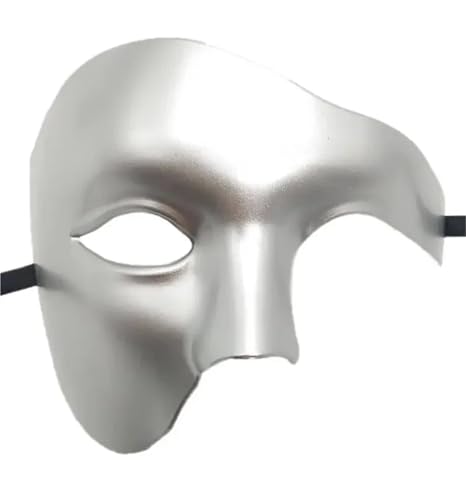 ZGCrumphant Party-Masken, Maskerade-Maske, ein Auge, halbes Gesicht, Phantom, antike Ball-Party-Maske für Party(Silver1) von ZGCrumphant