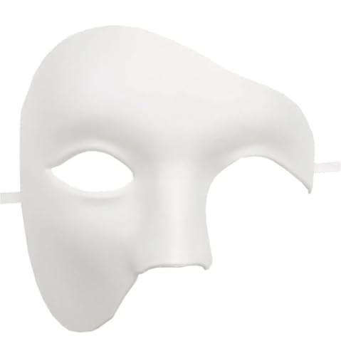 ZGCrumphant Party-Masken, Maskerade-Maske, ein Auge, halbes Gesicht, Phantom, antike Ball-Party-Maske für Party(White) von ZGCrumphant