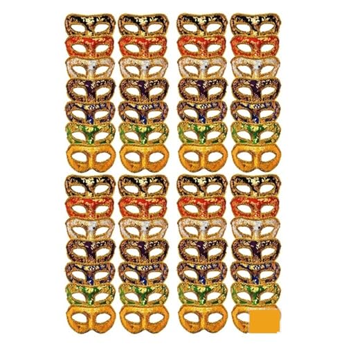 ZGCrumphant Partymaske Vintage Antikmasken Maskerademasken Unisex Half Face Partymasken für Party(56 Pcs) von ZGCrumphant