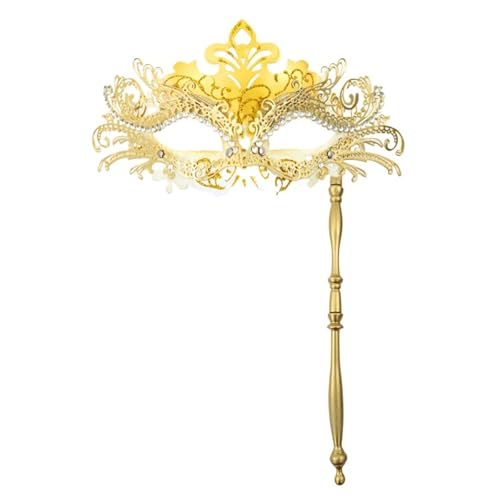 ZGCrumphant Partymaske mit Haltestab, Abend, Abschlussball, Maskerade, Bühne, Cosplay, Requisiten, halbe Gesichtsmasken for Frauen für Party(Blue) von ZGCrumphant